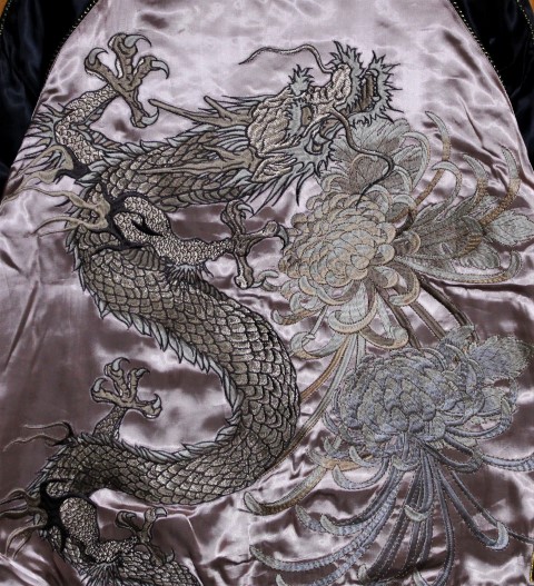 SALE!.. душа .!(XL)100.. дракон бог вышивка с хлопком стеганое полотно Japanese sovenir jacket 