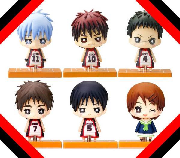 黒子のバスケ ワンコインミニフィギュア コレクション 伊月俊 黒子テツヤ 火神大我 相田リコ 日向順平 木吉鉄平 誠凜 6点セット 黒バス