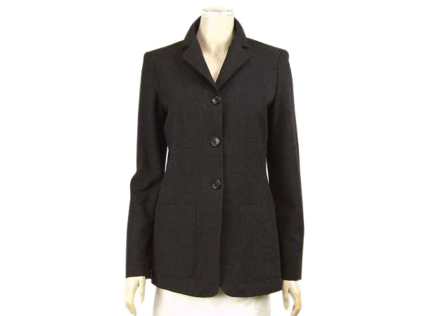 新品同様★マックス&コー*MAX&CO*伊)制*レディース*濃グレー系*しなやか美形アイビージャケット*9號(hào)(Mサイズ.38)