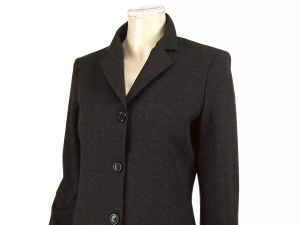 新品同様★マックス&コー*MAX&CO*伊)制*レディース*濃グレー系*しなやか美形アイビージャケット*9號(hào)(Mサイズ.38)