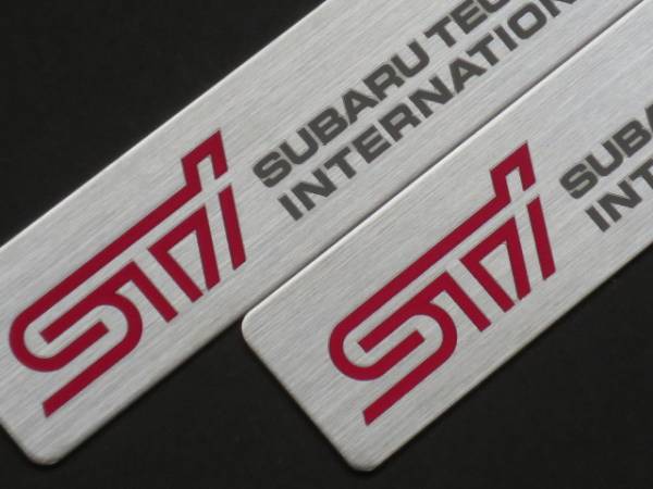 スバル　ステンレスプレート　ステッカー付