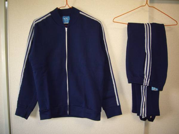 熱販売 アディダス 70's フランス VENTEX 裏起毛ビンテージジャージ 紺 アディダス