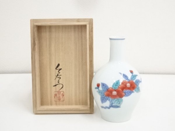 高級 今右衛門造 錦花絵飾り花瓶 花生 花入 M bカ econet.bi
