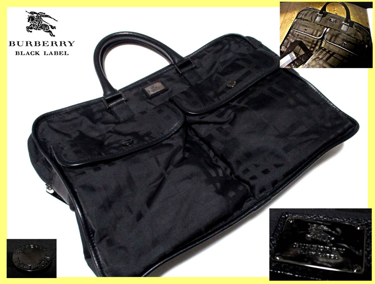 新しいスタイル BURBERRY BLACK LABEL バーバリー 総柄 ブリーフケース