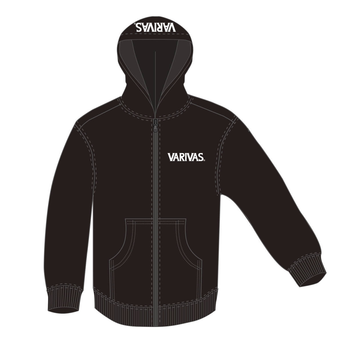 [VARIVAS] Varivas . fish atelier full Zip Parker VAAW-28 black L size 