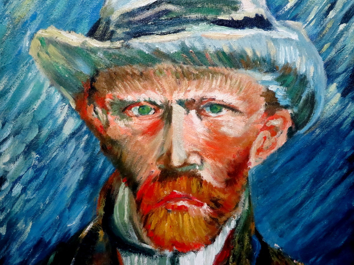 2022年レディースファッション福袋 シカゴ画廊認証 オルセー美術館蜜蝋印 Portrait Self 自画像 Gogh van Vincent  ゴッホ ファン フィンセント 証明書 模写 オイルキャンバス - 油彩 - www.priari.rs