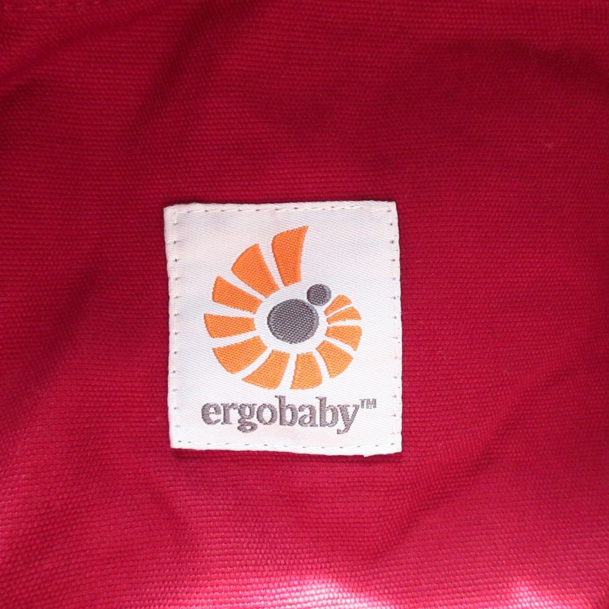 美品 Ergobaby エルゴベビー Original RED BCARDRD 3ポジション ベビーキャリア 抱っこ紐 おんぶ紐 赤 レッド 013_画像7