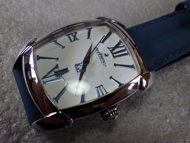 最高級 良品程度 腕時計 メンズ クオーツ 純正SSブレス ブルー文字盤 