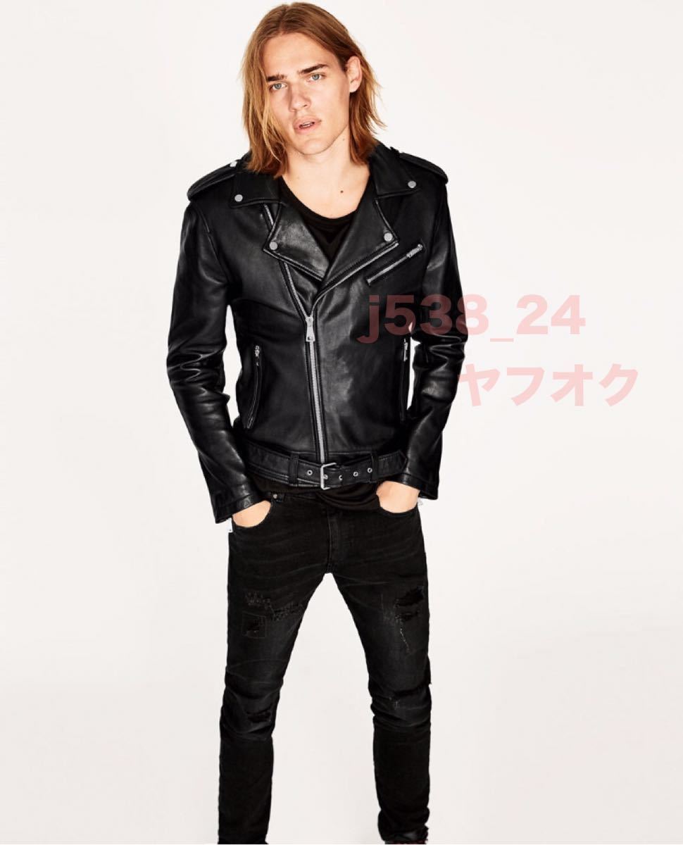 ☆週末限定セール価格☆ ZARA LEATHER RIDERS JACKET-