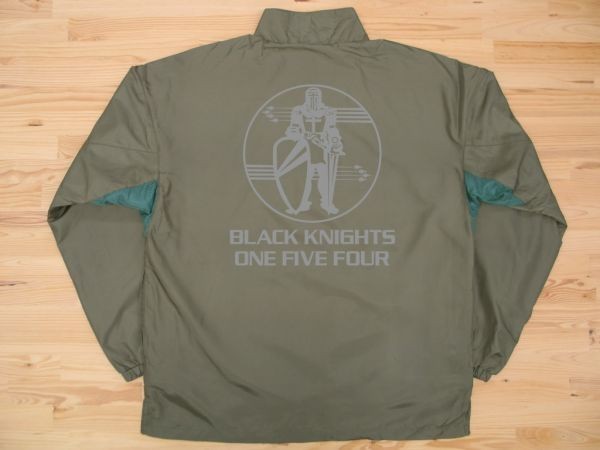 BLACK KNIGHTS オリーブ フィールドコート グレー M ミリタリージャケット ブラックナイト VFA-154 VF-154 トムキャット U.S. NAVY_オリーブ（グレー色プリント）