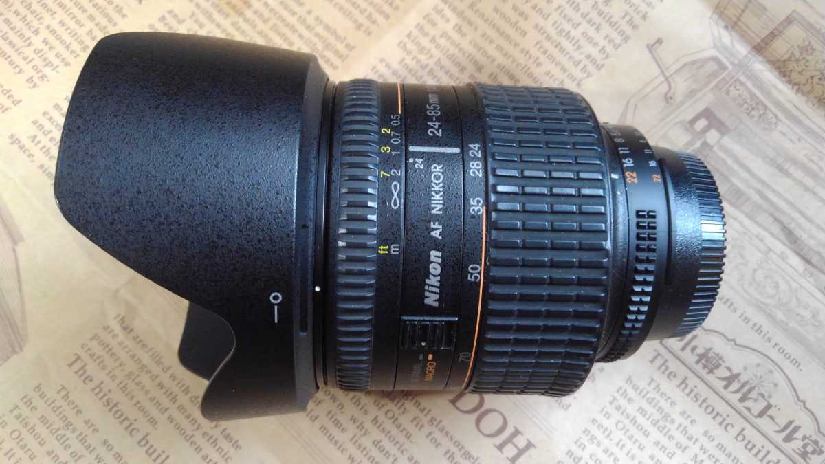 Nikon Ai AF 24-85mm f2.8-4D IF 標準ズーム　ニッコール　花形フード　プロテクター　前後キャップ　マクロ撮影　ニコン　NIKKOR 　　_画像1