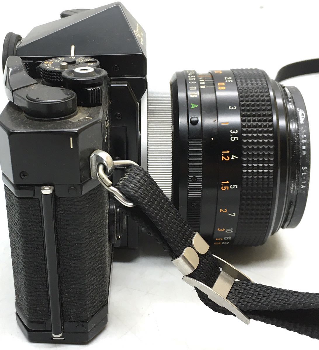 O1086 カメラ フィルムカメラ Canon CANON キャノン F-1 CANON LENS FD 55mm 1:1.2 S.S.C ジャンク品 中古品_画像3