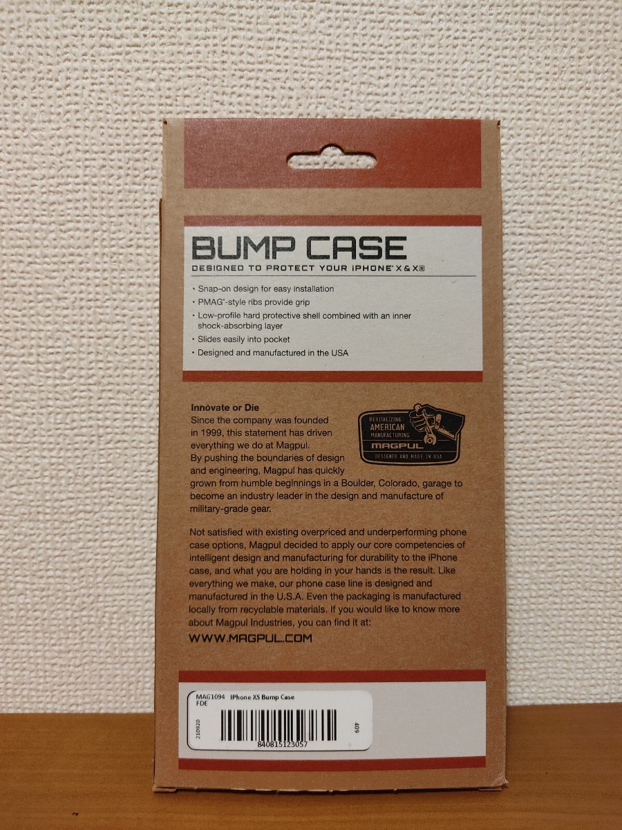 MAGPUL Bump Case for iPhone X/Xs  (FDE)　1094-FDE