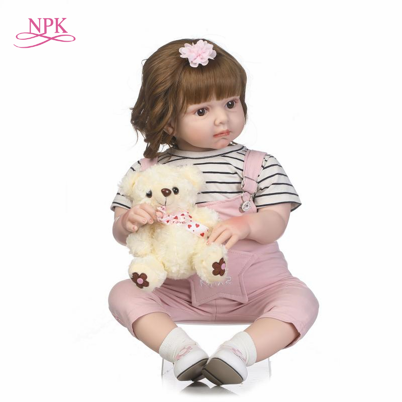 ◇最安◇ リボーンドール 赤ちゃん人形 ベビー人形 ベビードール リアル 女の子 クマさん付き ハンドメイド シリコン 70センチ 