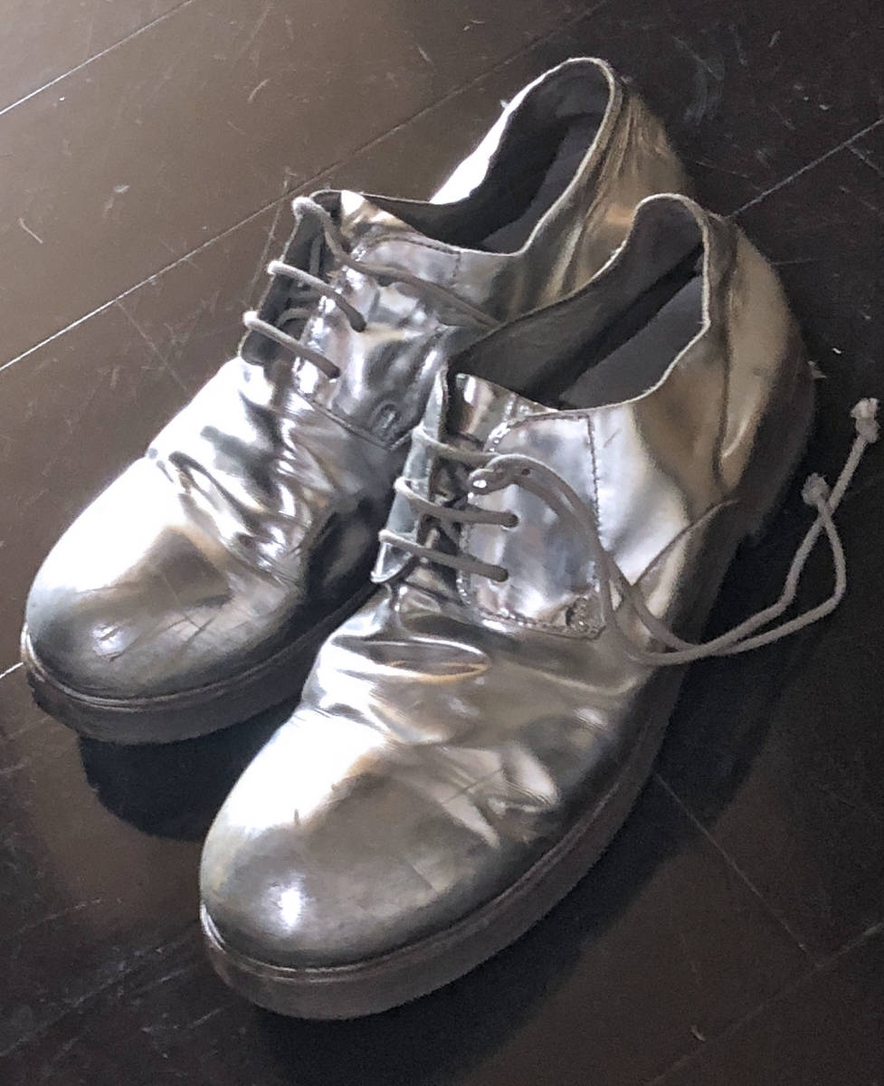 marsell itary シルバー加工 レザーダービーシューズ guidi ma + | www
