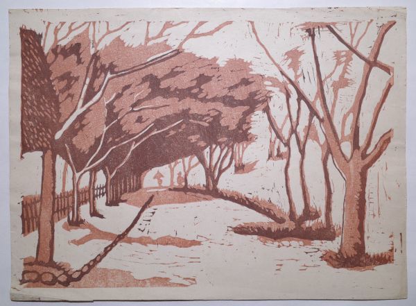 小泉癸巳男「風景」☆創作版画 版画の家 戸張孤雁 織田一磨 新 小泉癸巳男「風景」☆創作版画 版画の家 戸張孤雁 織田一磨 新