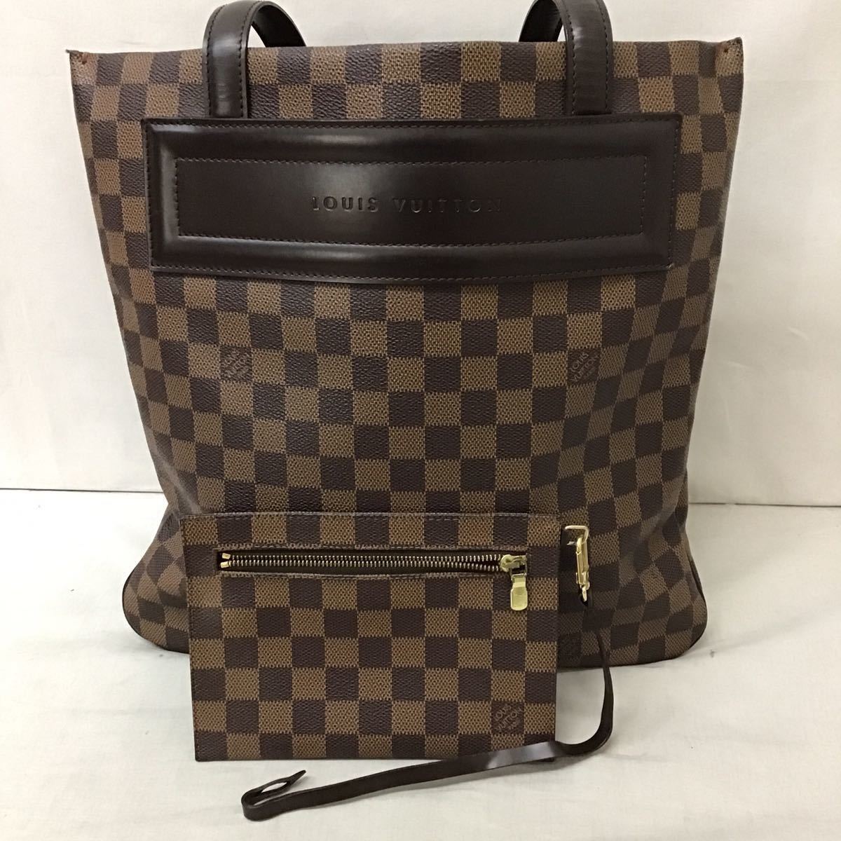 220115【LOUIS VUITTON】ルイヴィトン トートバッグ ブラウン N51149 ダミエ クリフトン ポーチ_画像1