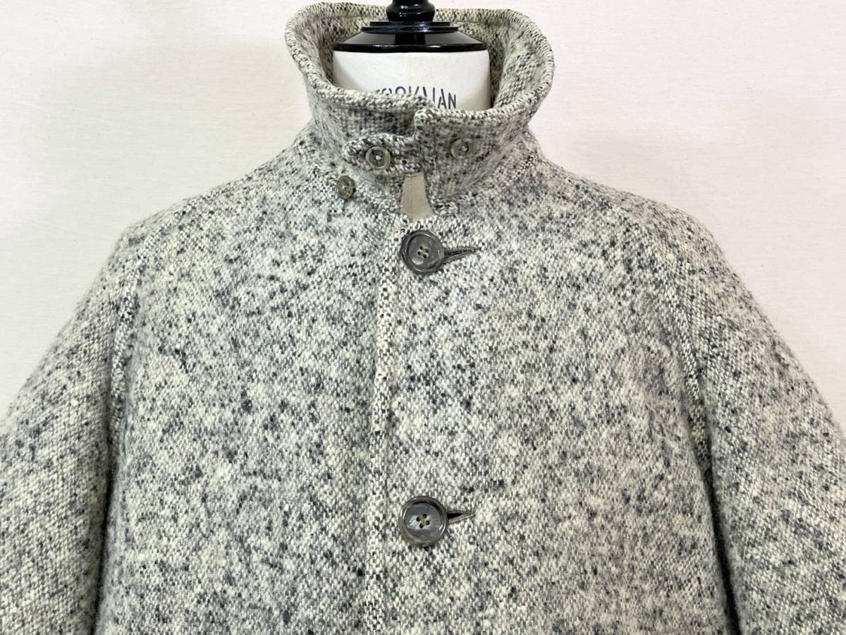 超希少《 最古種 / IRISH TWEED / 一枚袖 》40s50s 美品【 BURBERRYS 英国製 ミックスツイード バルマカーンコート 38 ビンテージ 】_画像2