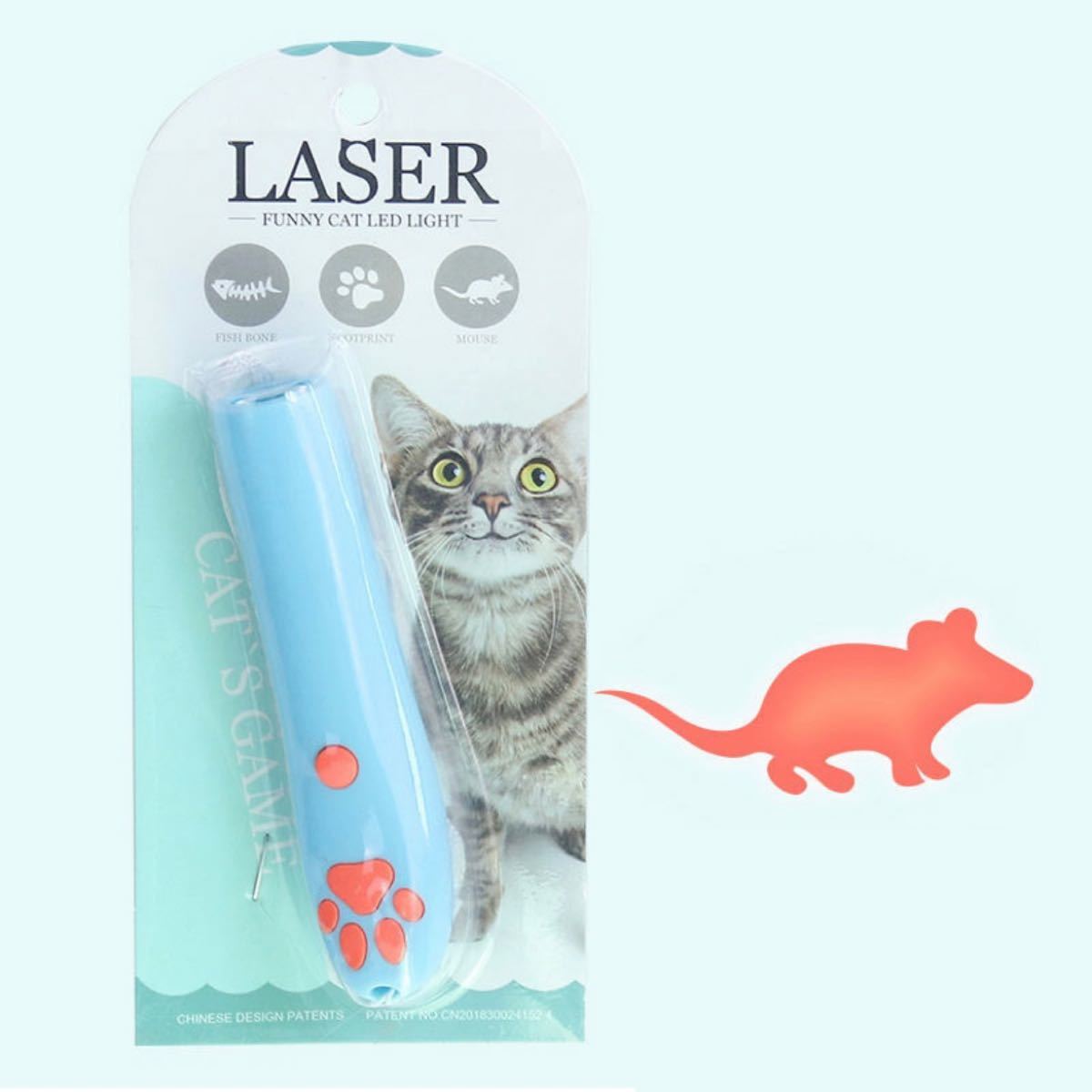 猫　おもちゃ　レーザーポインター　柄　可愛い　運動不足解消　ペット　LEDポインター