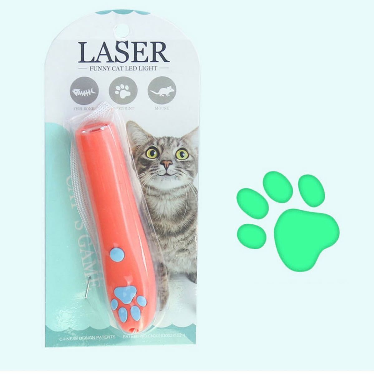 猫　おもちゃ　レーザーポインター　柄　可愛い　運動不足解消　ペット　LEDポインター