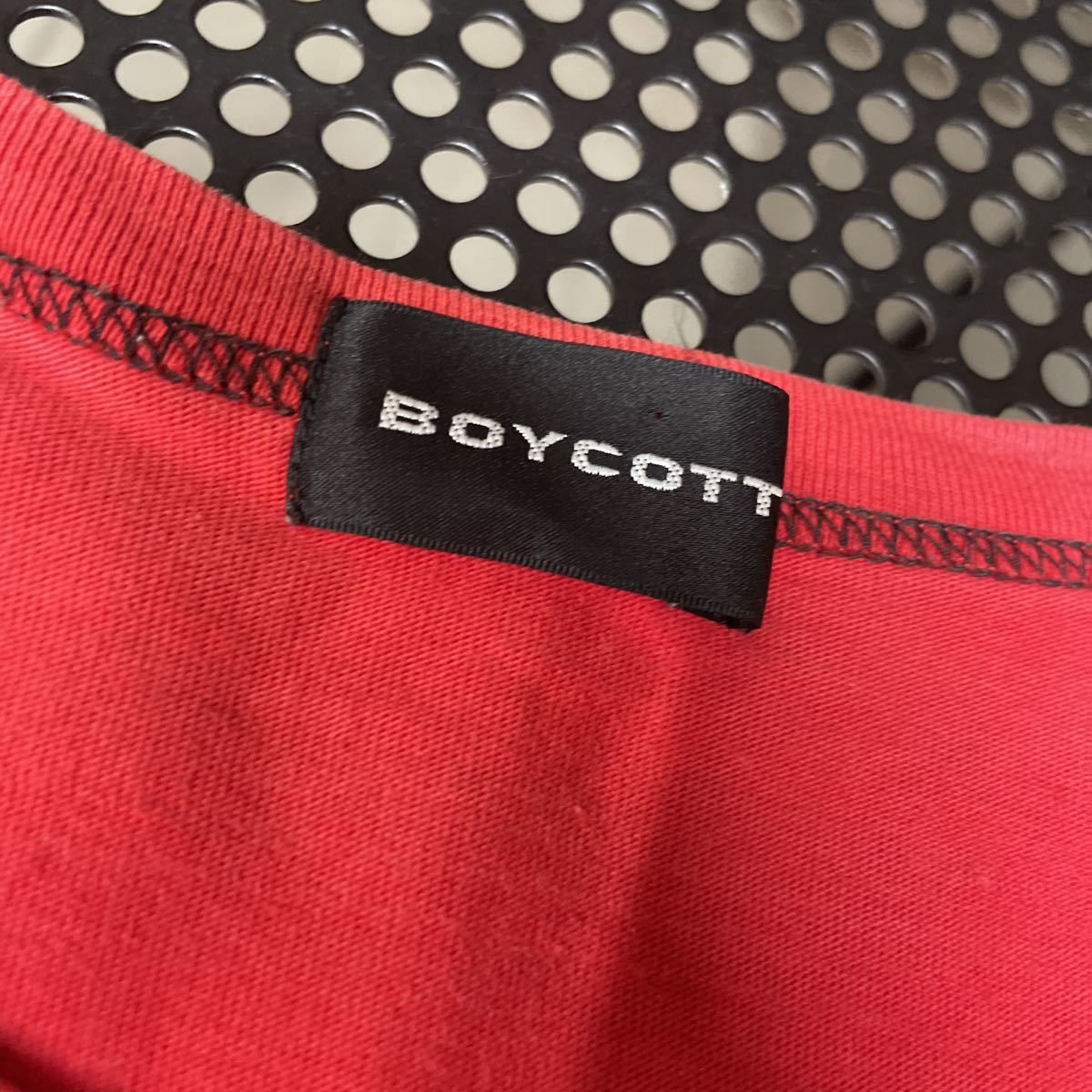ボイコット boycott 半袖 かすりボーダー プリント Tシャツ ボーダーTシャツ 半袖Tシャツ_画像4