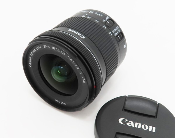 【メーカー包装済】 ◇美品【Canon キヤノン】EF-S10-18mm 一眼カメラ用レンズ STM IS F4.5-5.6 キヤノン