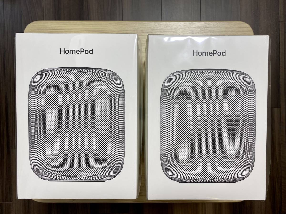 格安saleスタート】 新品 gray space スマートスピーカー MQHW2J/A ステレオセット スペースグレイ 黒 HomePod Apple 2台セット 保証有 - スマートスピーカー本体 格安saleスタート】 新品 gray space スマートスピーカー MQHW2J/A ステレオセット スペースグレイ 黒 HomePod Apple 2台セット 保証有 - スマートスピーカー本体