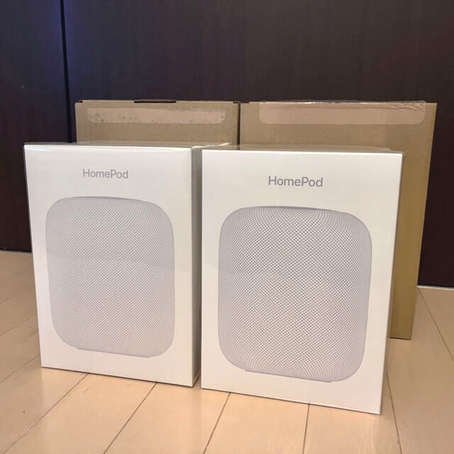 新品 保証有 2台セット Apple HomePod ホワイト ステレオセット MQHV2J
