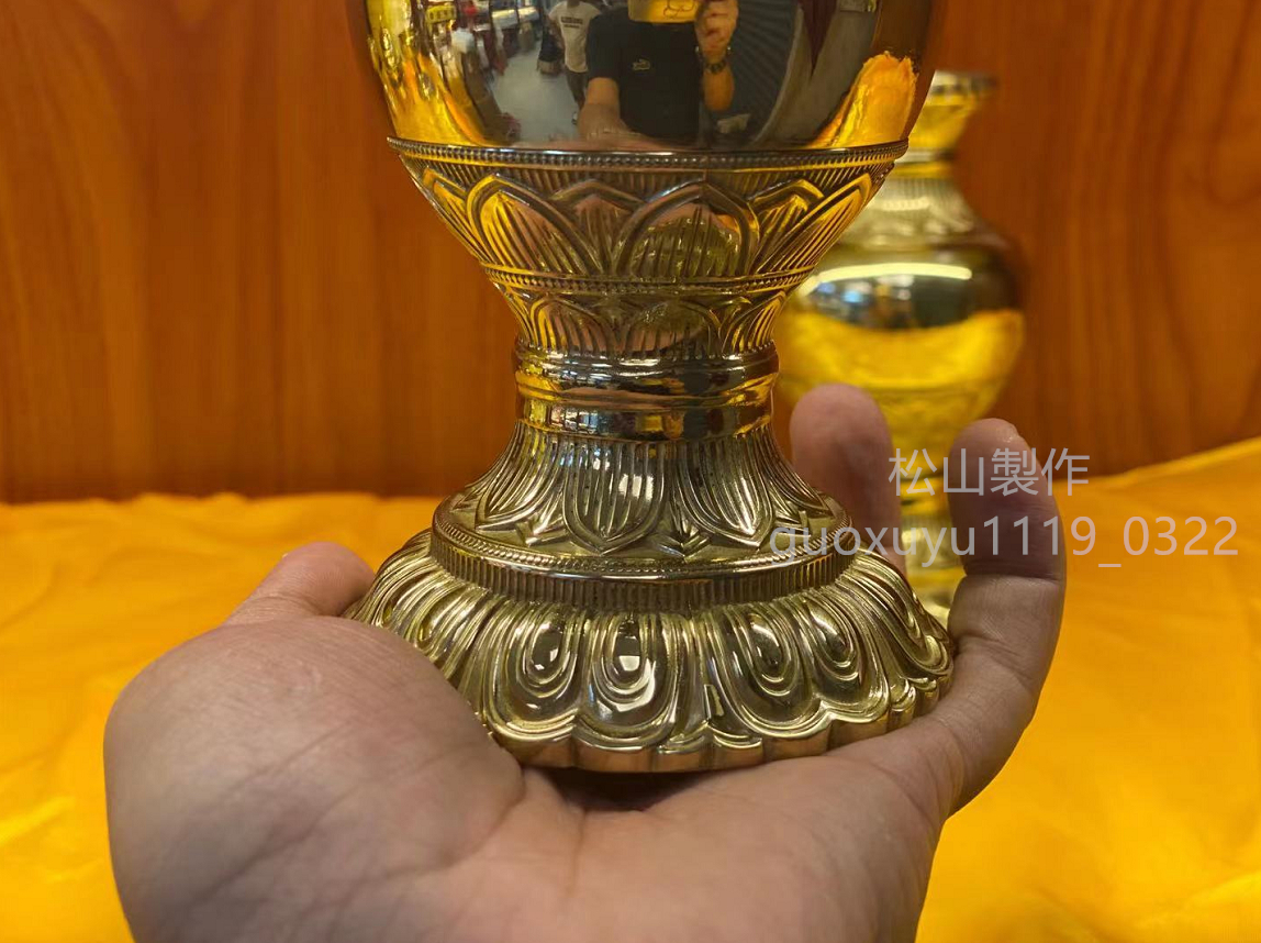 密教法具 寺院用仏具」美品 別上筋彫前具 華瓶 密教法具 寺院用仏具」美品 別上筋彫前具 華瓶