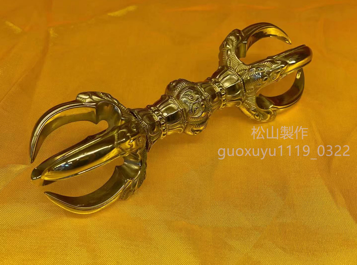 密教法具 寺院用仏具」 美品 別上筋彫前具 五鈷杵 密教法具 寺院用仏具」 美品 別上筋彫前具 五鈷杵