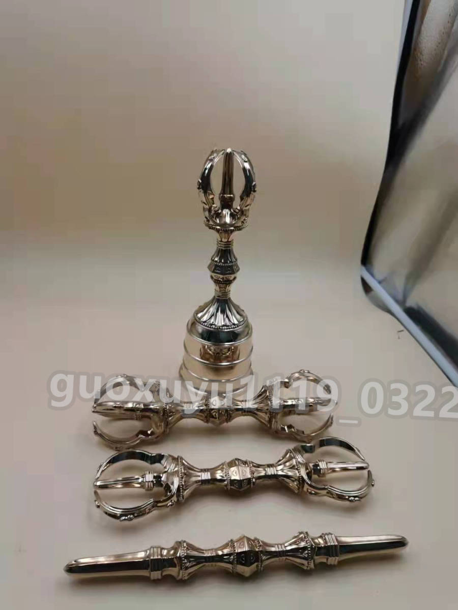 極上品 御請来型 五鈷宝鈴/独鈷杵/三鈷杵/五鈷杵/金剛盤 5点セット