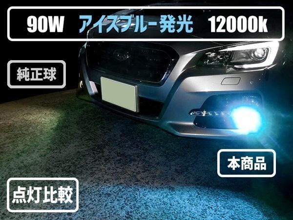 Nネ アイスブルー 12000k 90w ドレスアップ仕様 12V/24V LEDフォグ H8/H11/H16/HB3/HB4/PSX26の画像2