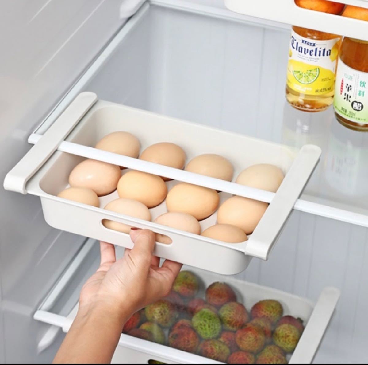 クリップ式 卵ストッカー 冷蔵庫 キッチン収納