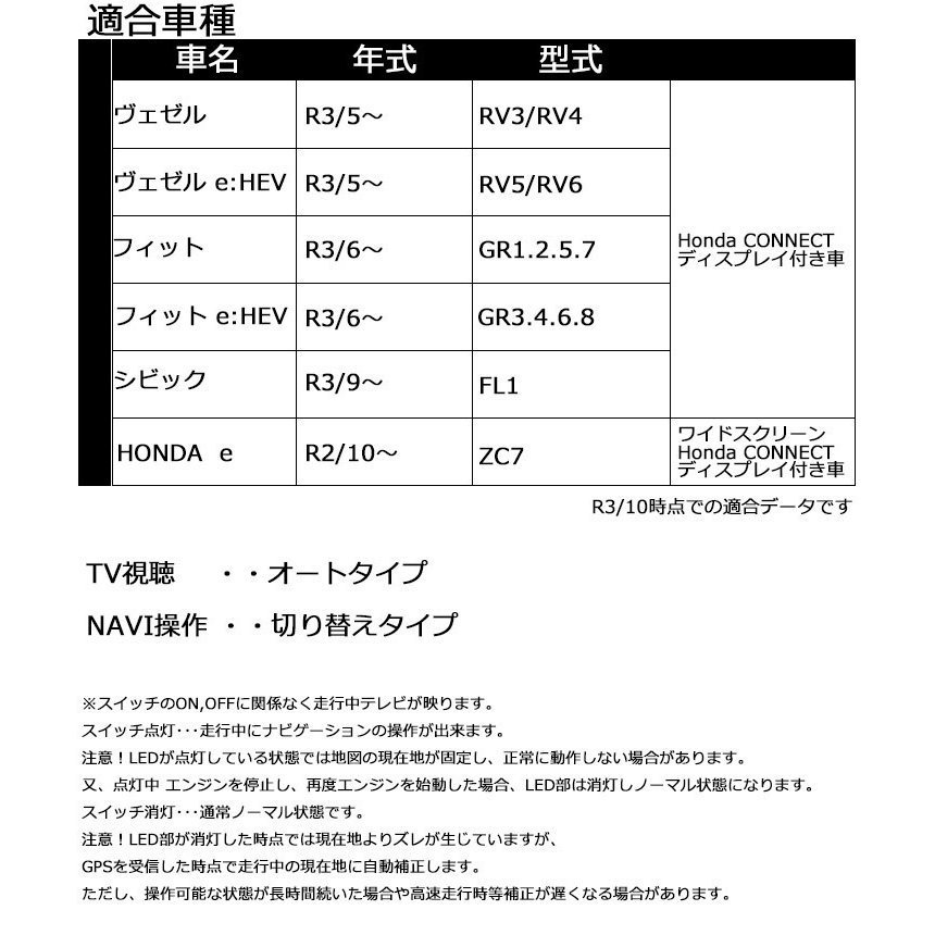 ナビ操作可能 Honda Connectディスプレー用テレビキャンセラー シビック Fl1 21年 9から 走行中テレビ Ctn 307 ブルコン フジ電機工業 ホンダ用 売買されたオークション情報 Yahooの商品情報をアーカイブ公開 オークファン Aucfan Com