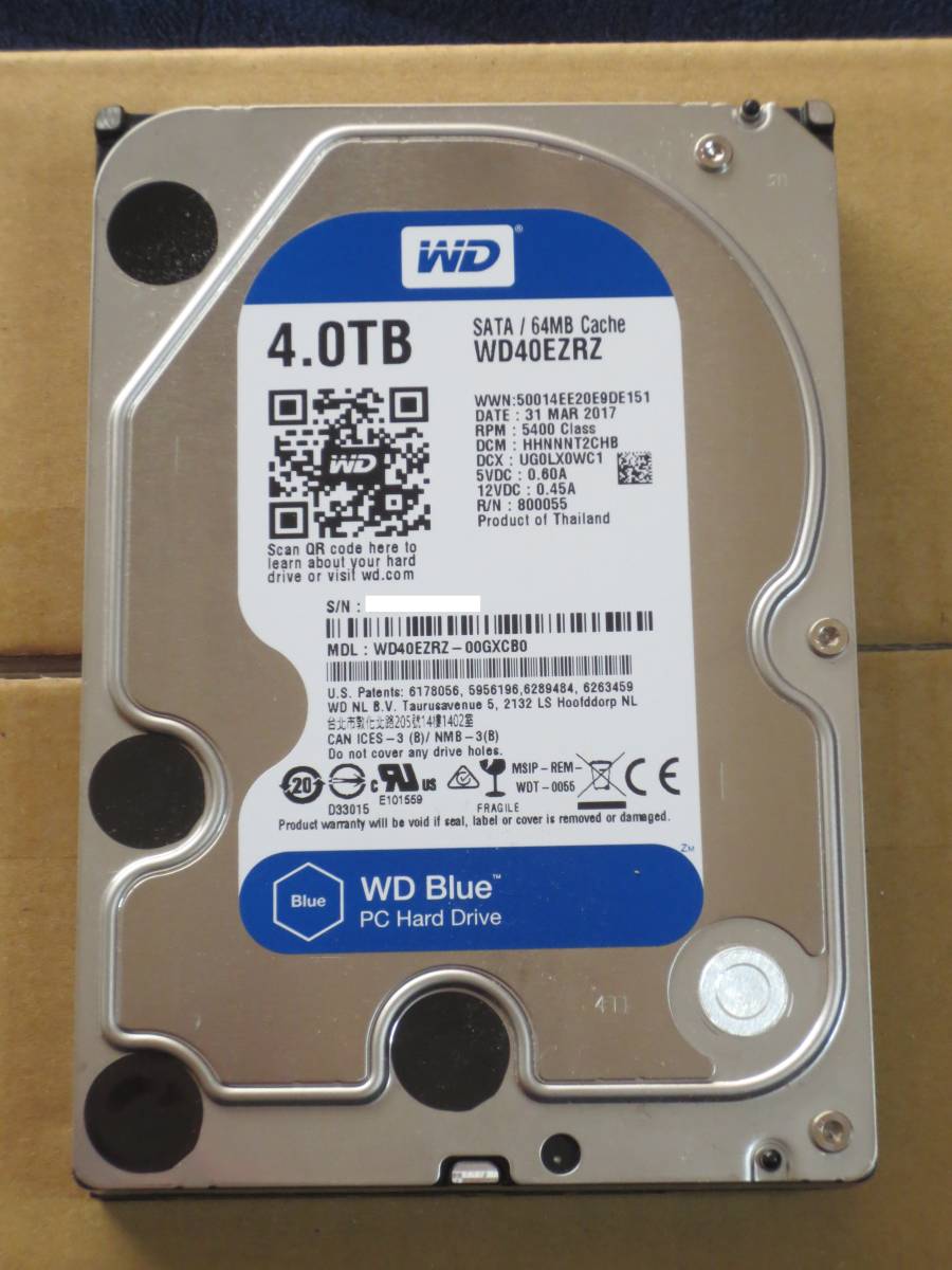 Western Digital Blue 4TB WD40EZRZ WD ウエスタンデジタル 3.5インチ HDD_画像1