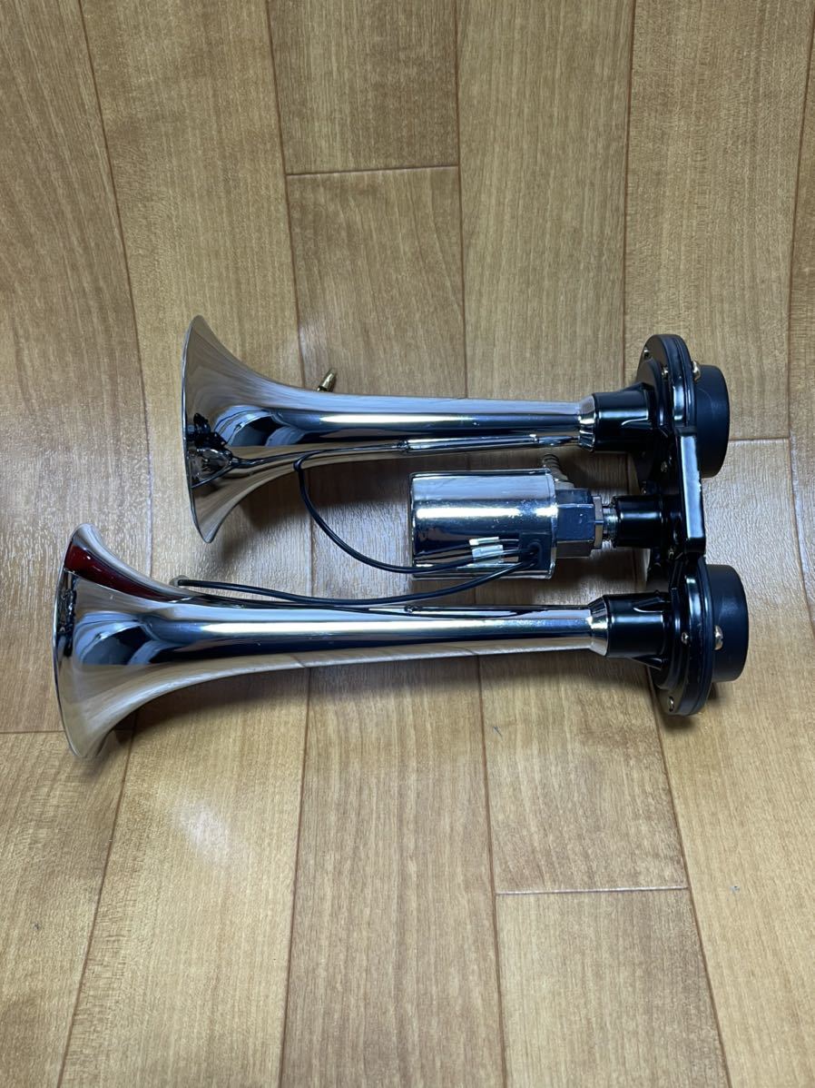  Mini yan key horn height sound retro deco truck art 24V red coating chrome plating 200.e stock air horn 