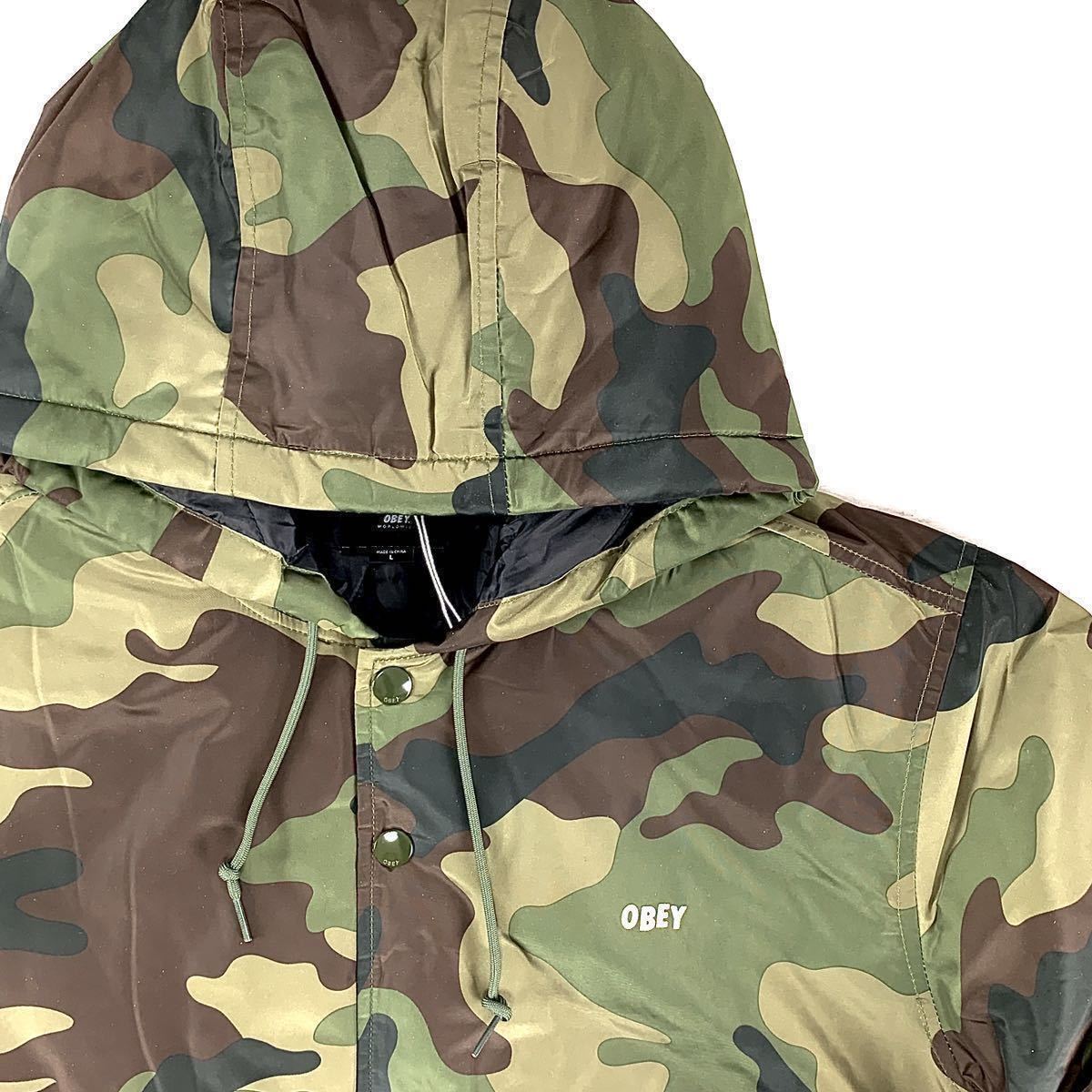 新品 OBEY オベイ ウッドランド ミリタリー 迷彩 カモフラ 中綿 新品 OBEY オベイ ウッドランド ミリタリー 迷彩 カモフラ 中綿