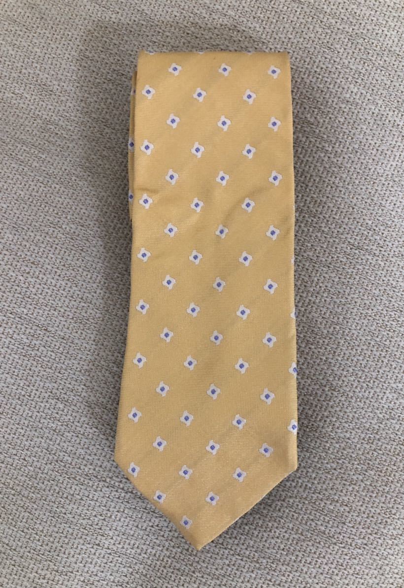 安全 ネクタイ オンリー 製 THE SUIT COMPANY ネクタイ 紺×水色 水玉柄 絹100% 日本製