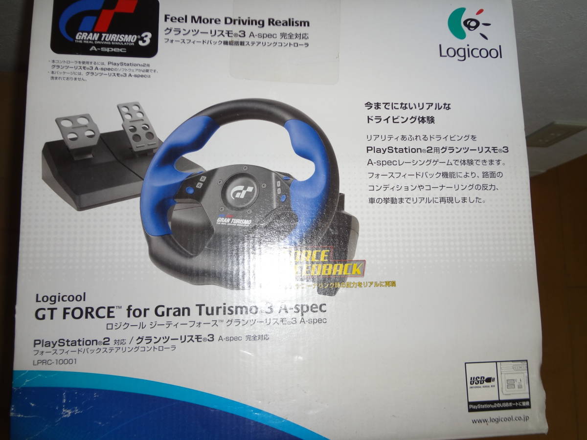 ロジクール GT FORCE for Gran Turismo 3 A-spec　PS2 未使用