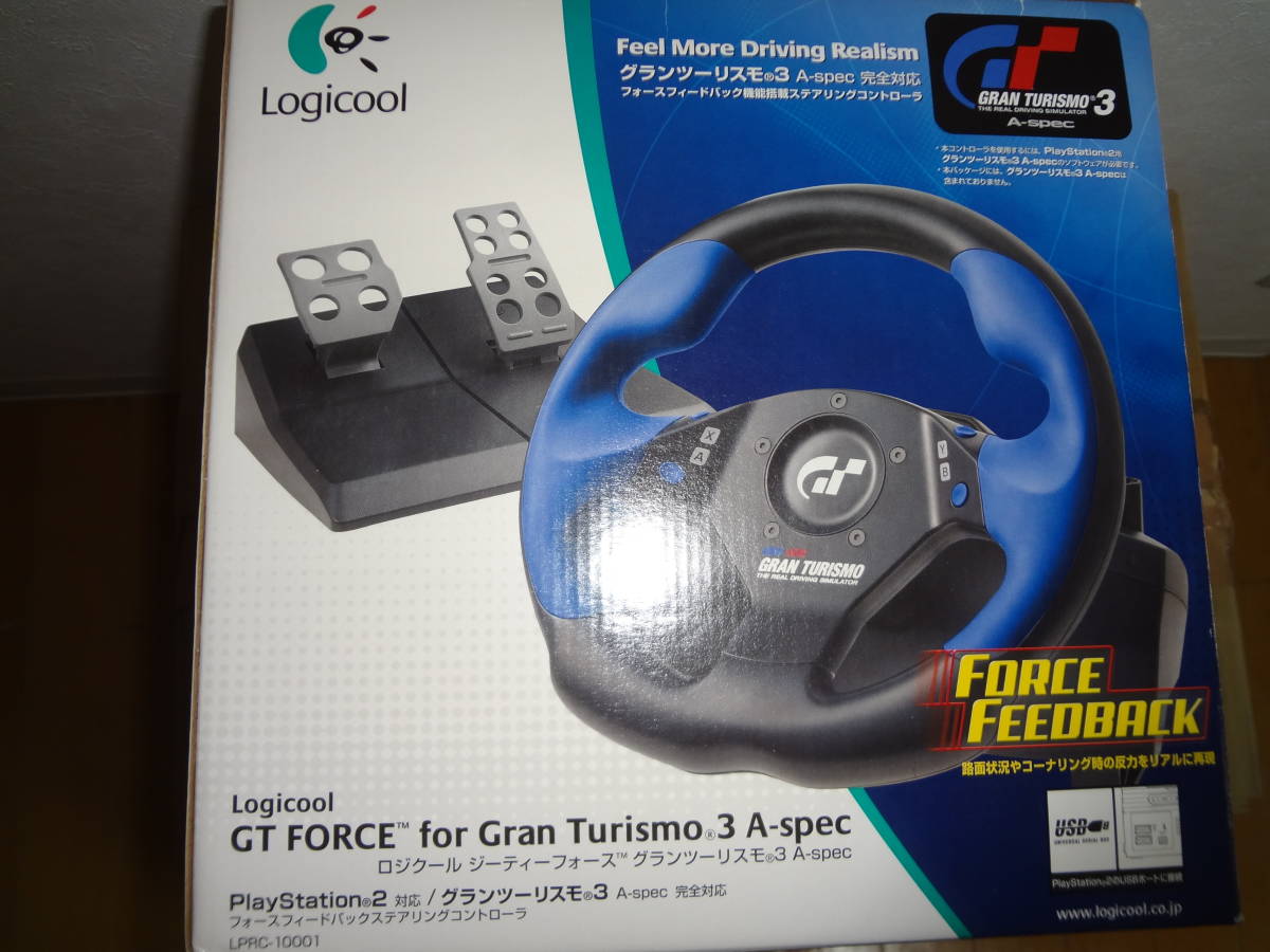 ロジクール GT FORCE for Gran Turismo 3 A-spec　PS2 未使用_画像4