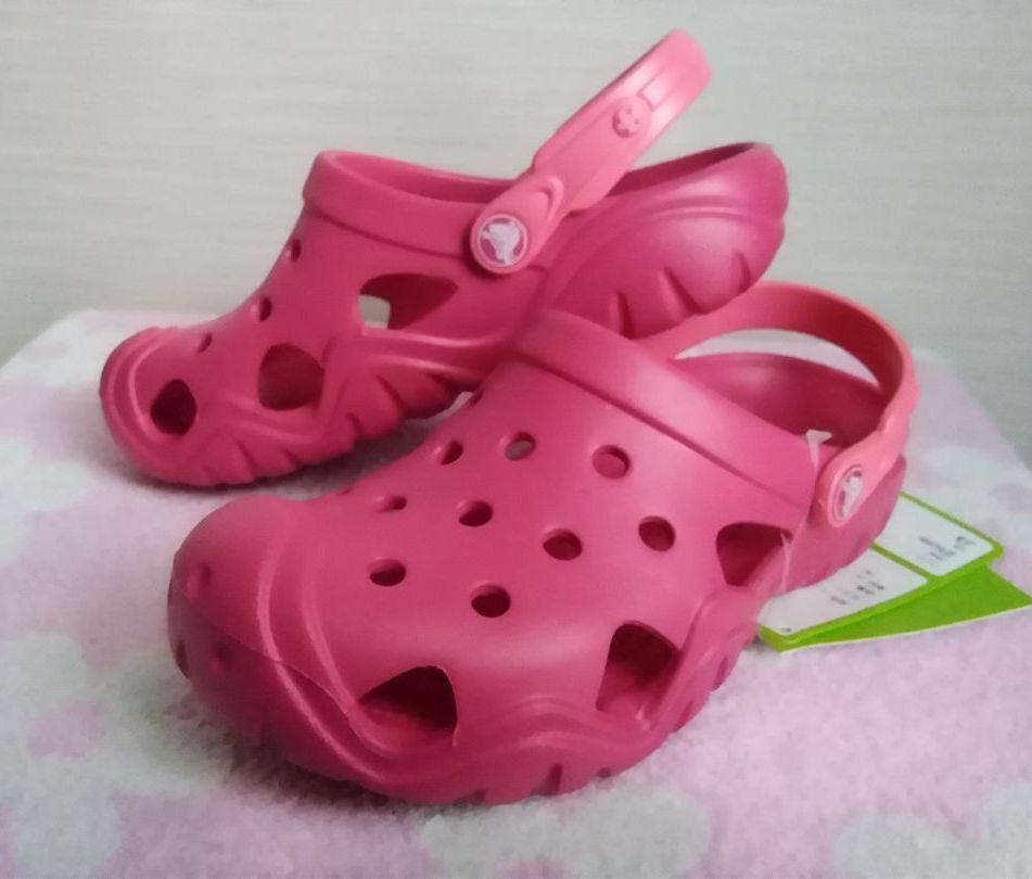 crocs Crocs swifto вода сабо Kids laz Berry / коралл J3 новый товар не использовался с биркой 