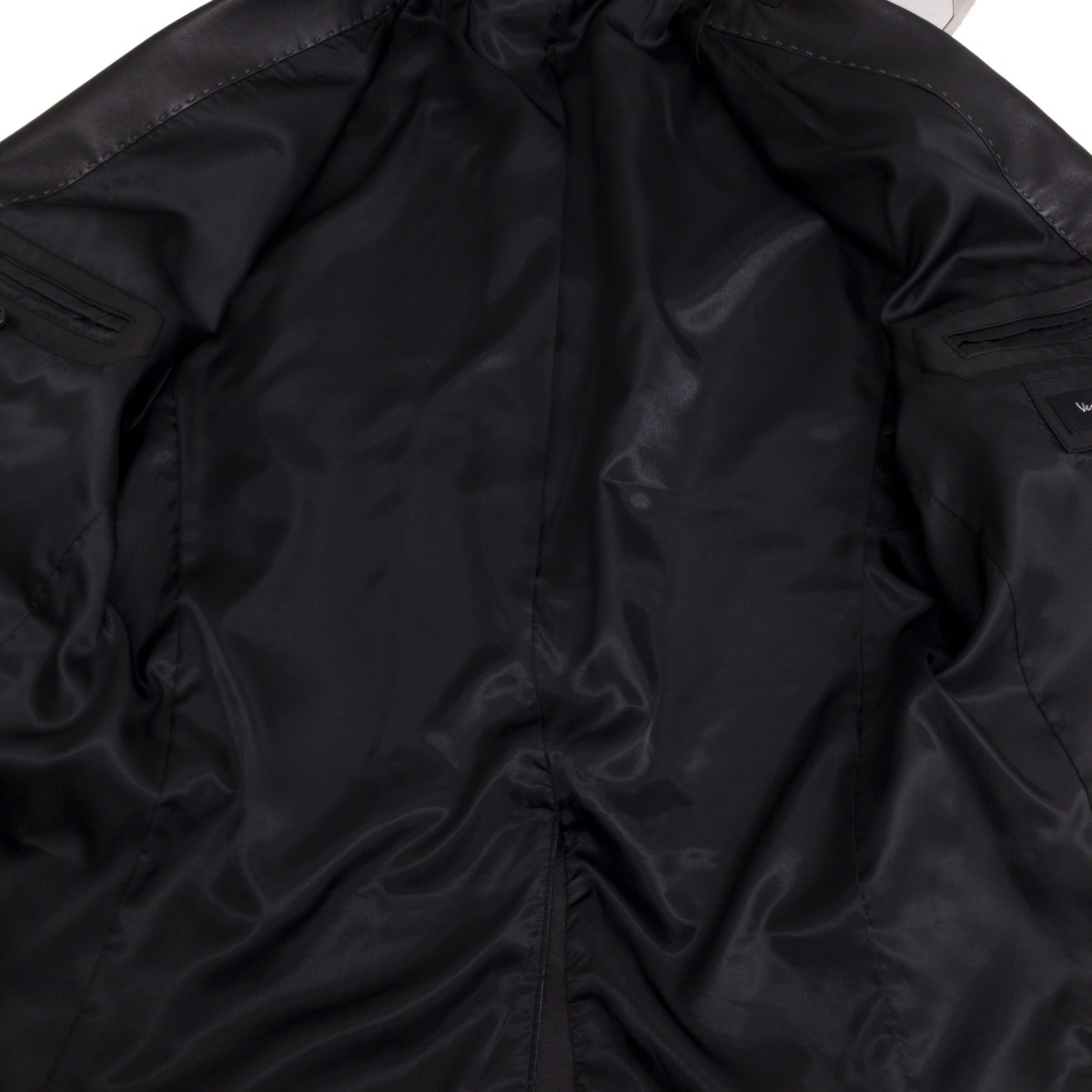 ●美品 veste la vita 羊革 レザー テーラードジャケット M 黒 ブラック メンズ 紳士 レザージャケット 国内正規品_画像6