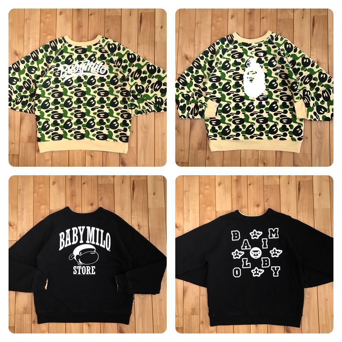 ★4面リバーシブル★ ABC milo camo 長袖スウェット Sサイズ a bathing ape bape マイロ エイプ ベイプ アベイシングエイプ ABCカモ o77