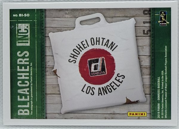 MLB☆大谷翔平 19 Panini Donruss Bleachers 直筆サインカード