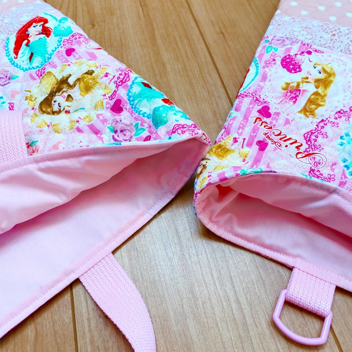 レッスンバッグ ハンドメイド シューズケース プリンセス 絵本袋 レッスンバッグ ハンドメイド シューズケース プリンセス 絵本袋