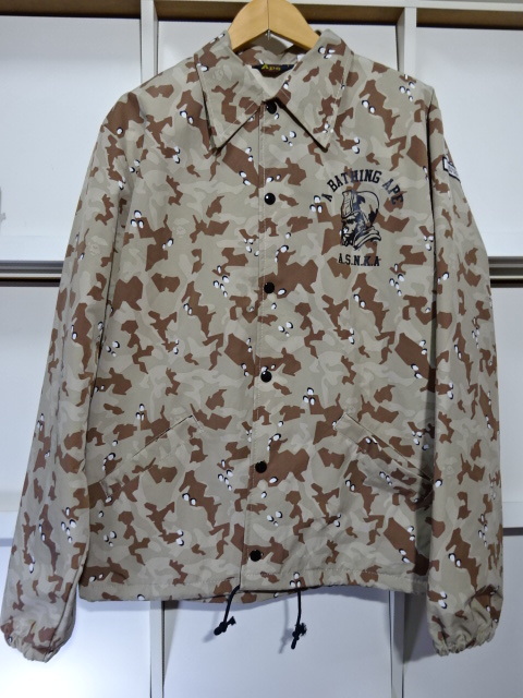 木造 【初期 非売品】A BATHING APE サル迷彩 コーチジャケット M