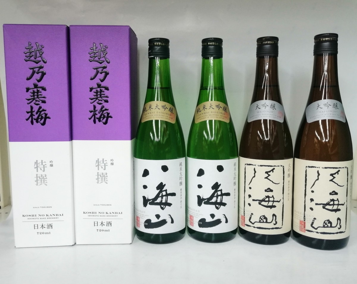 越後銘酒 越乃寒梅・八海山 720ml×6本セット