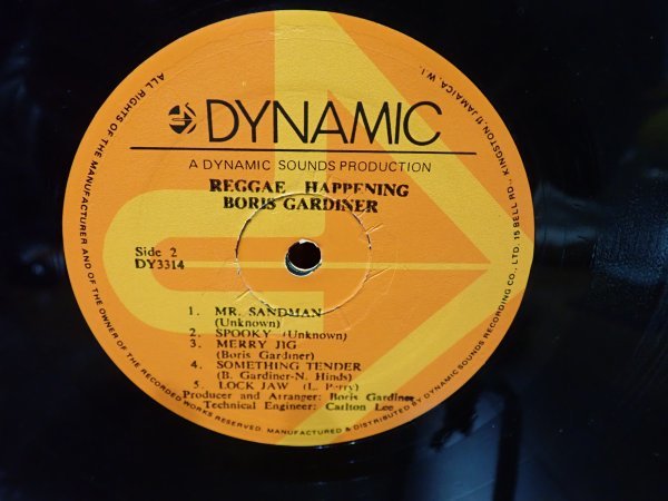 送料無料 Boris Gardiner / Reggae Happening レコード　ジャケ難有_画像4