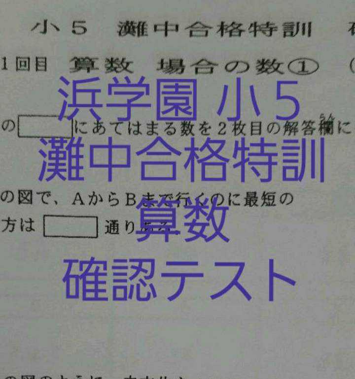 おまけ付】 2020年度 浜学園 小5 灘中合格特訓 算数 5年 10回分 ...