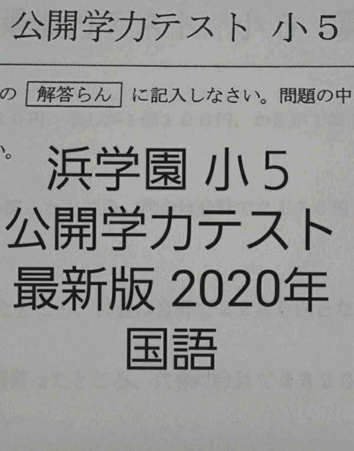 浜学園　小５　最新版　2020年　公開学力テスト　算数　国語　_画像3